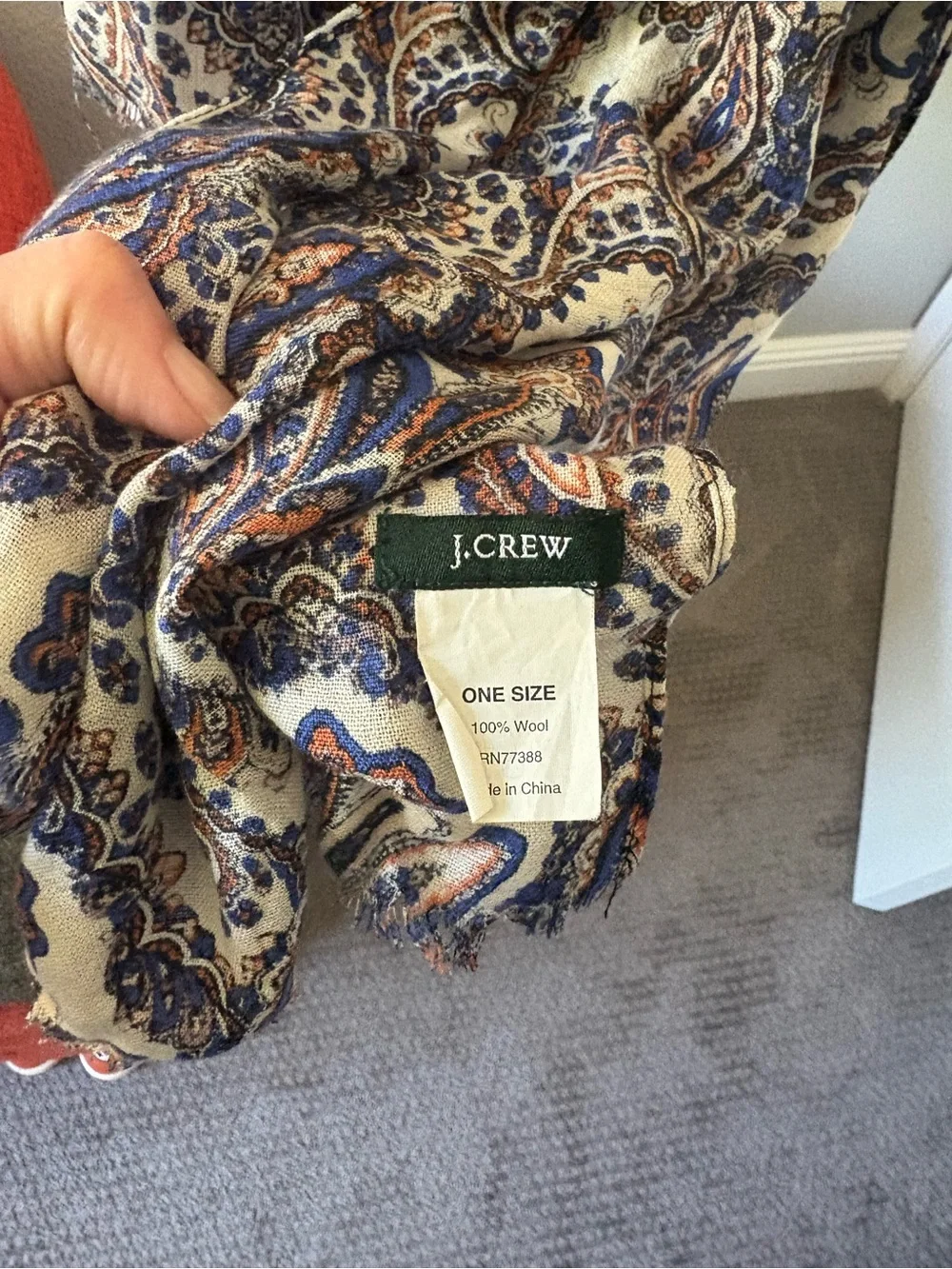 J Crew 💯 wool paisley Scarf